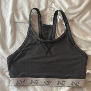 Nike Women's Charcoal Gray Sports Bra